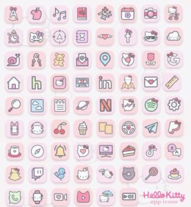 📝 📁 dream life manifestation: Adorable Hello Kitty App Icons for Digital Design & Planners