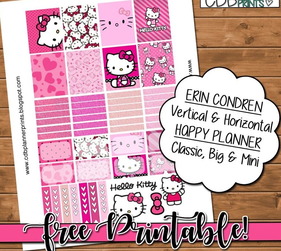 ☁️ 🎀 dream life manifestation: Adorable Hello Kitty Digital Planner Assets