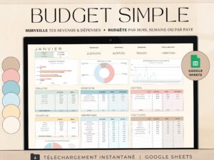 🌸 🥂 dream life manifestation: Complete Google Sheets Budget Template: Monthly & Weekly, Simple & Easy to Use