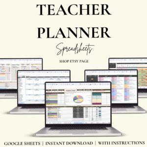 🌈 🌈 dream life manifestation: Editable Teacher Planners for Google Sheets | Digital Design | Creative Assets