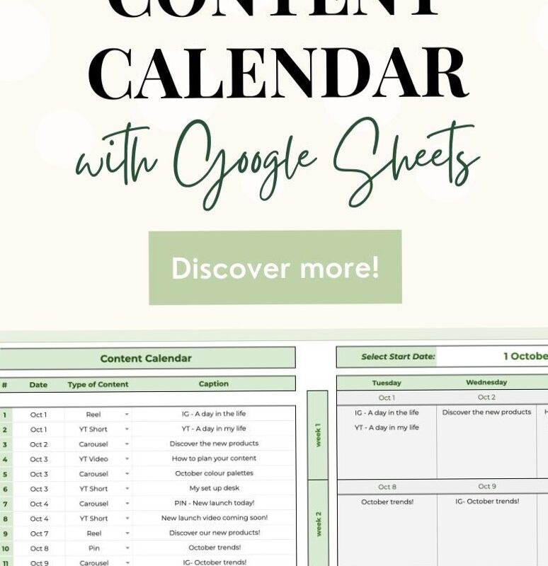 🎨 🌈 dream life manifestation: Free Google Sheets Content Calendar Tutorial