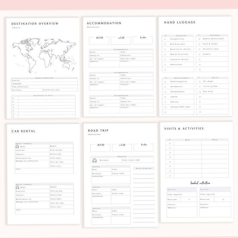 🪄 🪄 dream life manifestation: Free Vacation Planner Printable for Your Dream Road Trip