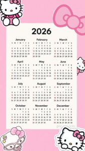 📁 🖇️ dream life manifestation: Hello Kitty 2025 Planner Calendar | Digital Design Inspiration