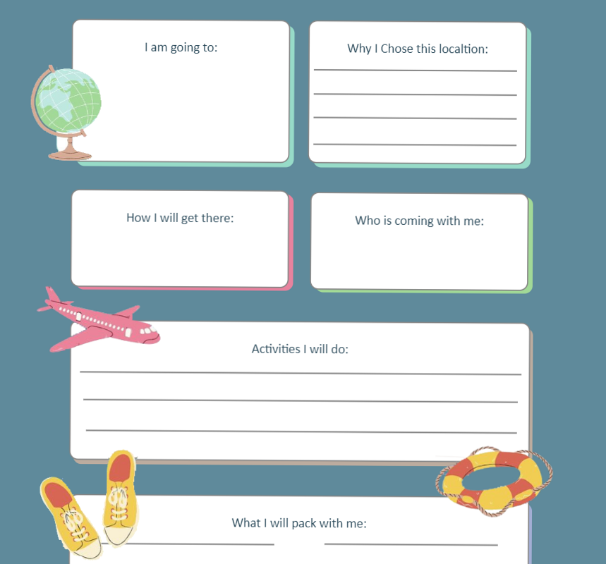 💌 💌 dream life manifestation: Holiday Vacation Planning Worksheet