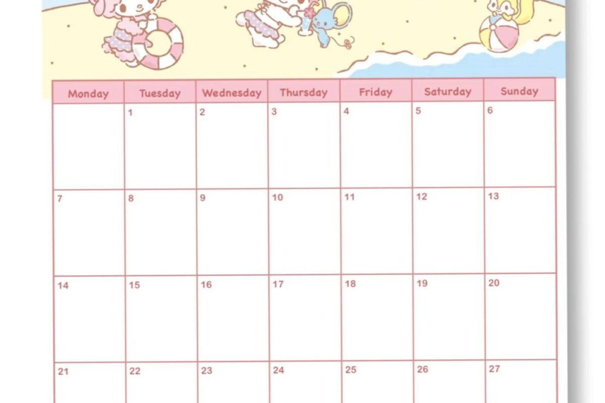 🌿 🎀 dream life manifestation: July Calendar Wallpaper for Digital Planners & Design Projects