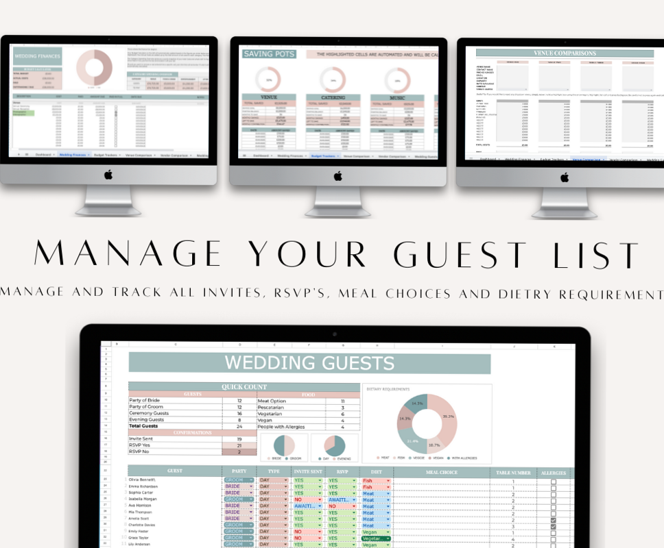 🤍 🌿 dream life manifestation: Plan Your Dream Wedding With This Google Sheets Planner