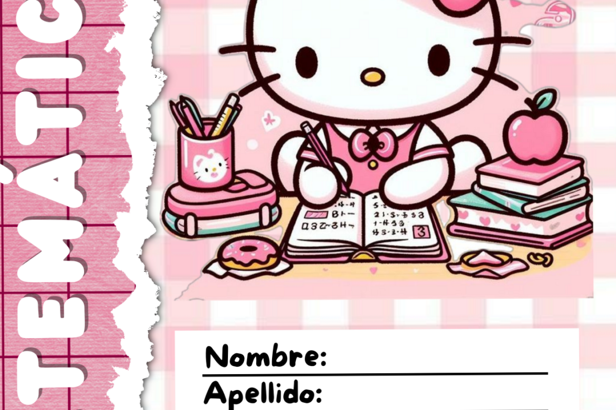 📌 🖇️ dream life manifestation: Portada Rosa Hello Kitty — Matemáticas Cuadriculado
