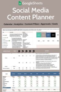 💍 🍰 dream life manifestation: Social Media Content Planner Google Sheets — Shining Mom Planners