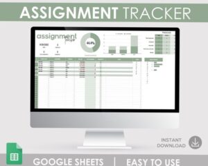 📍 🎨 dream life manifestation: Ultimate Student Planner: Track Assignments, Grades, Homework, and More in Google Sheets in 2024