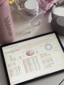 🎀 🤍 dream life manifestation: Yearly Budget Planner Template | Digital Design | Creative Assets