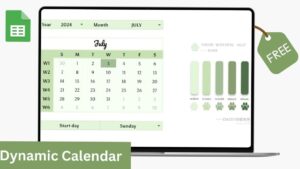 🥂 💍 Dynamic Calendar in Google Sheets (Free Template) | secret to staying productive
