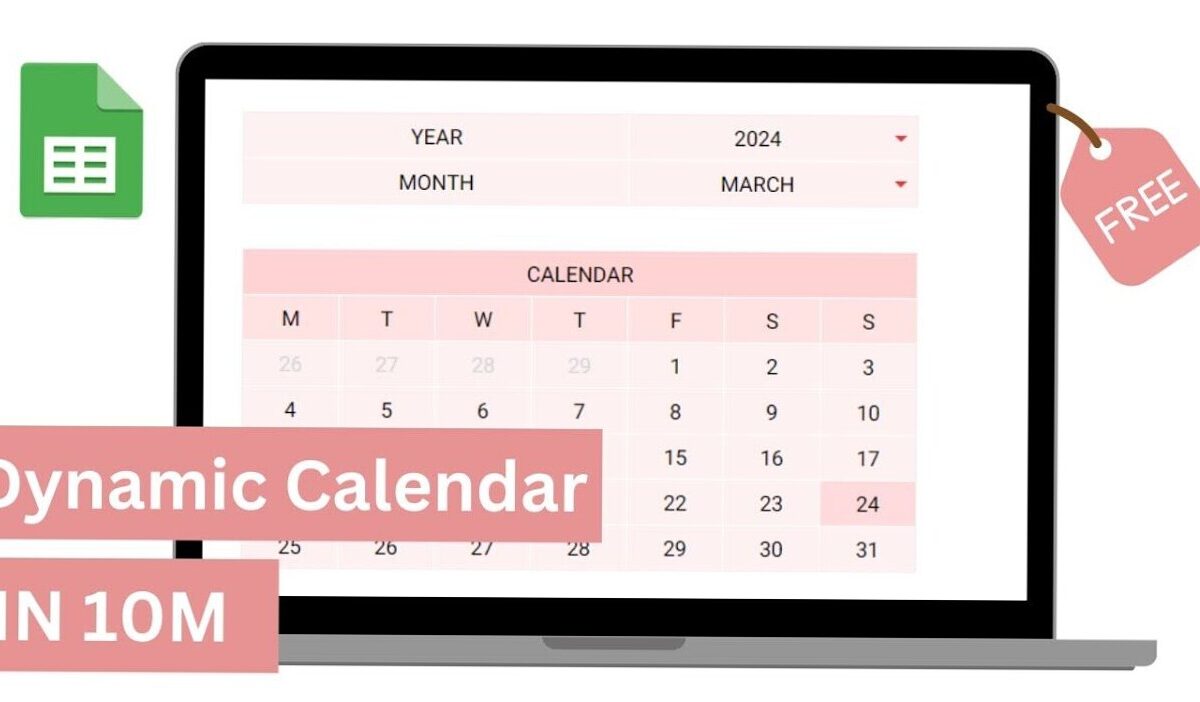 ☁️ 🌿 Dynamic Google Sheets Calendar (Free Template) | dream life manifestation