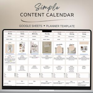 Editable Social Media Content Calendar & Planner for Multiple Platforms — 🍰 💌 secret to staying productive
