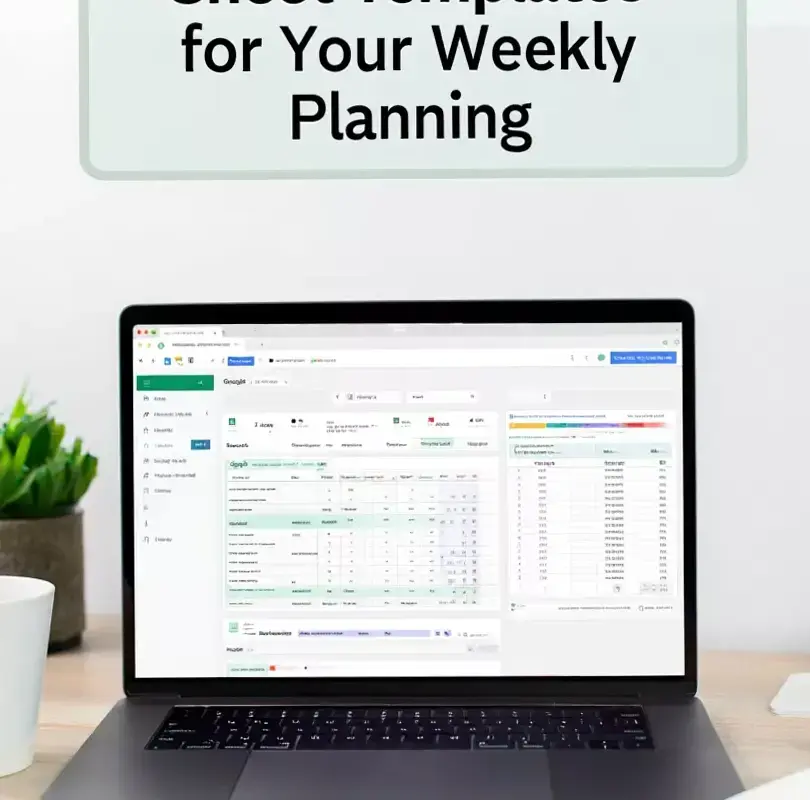 Effortless Weekly Planner Google Sheet Template Collection — 📍 🌈 romanticize your routine