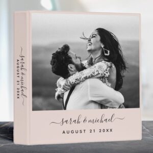 Elegant Blush Pink Wedding Planner with Modern Script Design — 💎 🪄 romanticize your routine