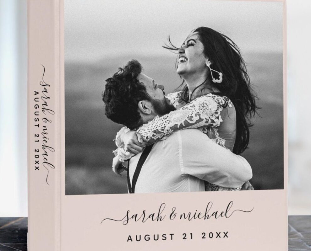 Elegant Blush Pink Wedding Planner with Modern Script Design — 💎 🪄 romanticize your routine