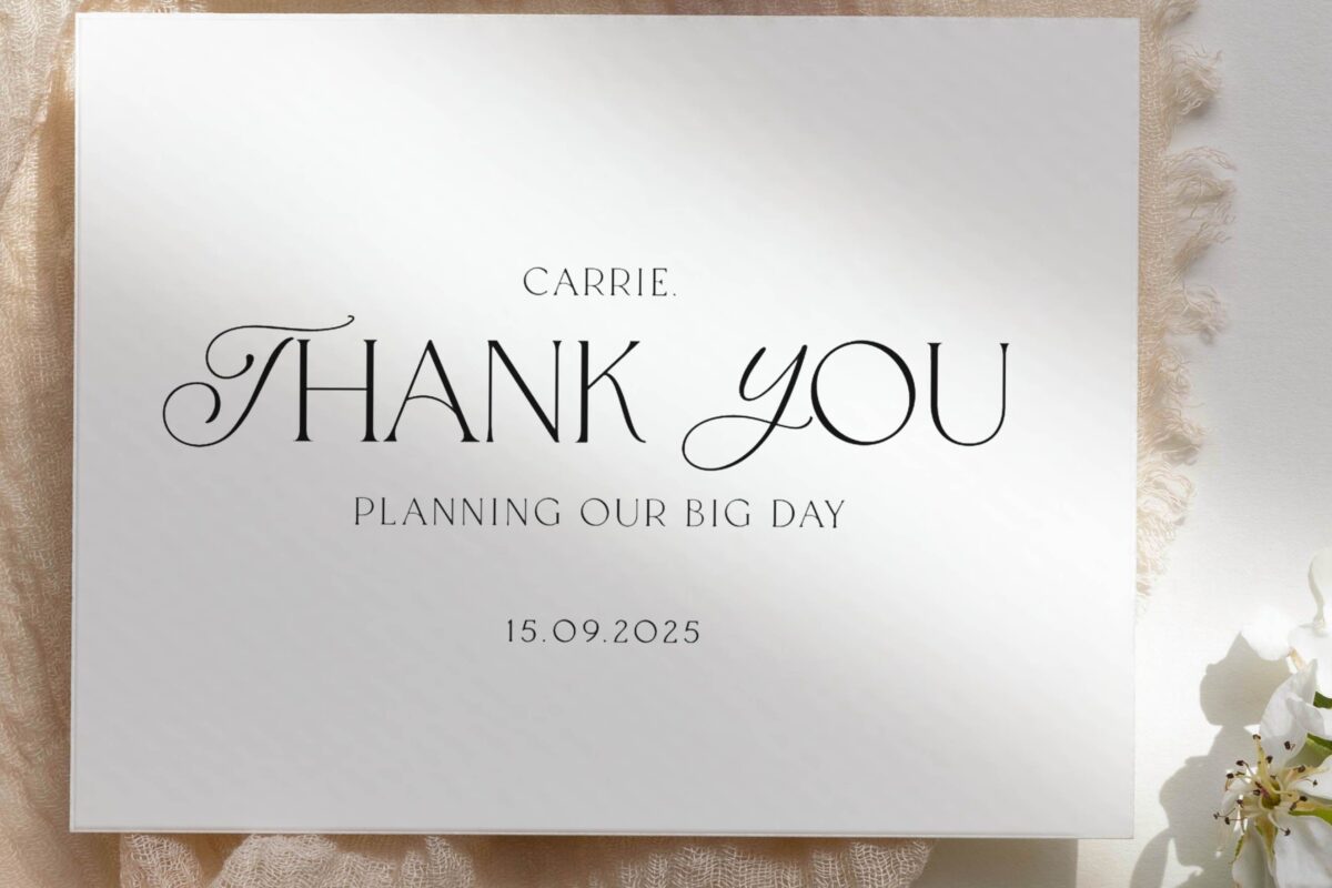 📍 🌈 Elegant Foil Wedding Planner Thank You Cards | stay inspired all year long
