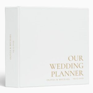 🌈 🎨 Elegant Modern Minimalist Wedding Planner 3 Ring Binder | romanticize your routine
