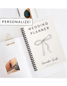 📊 📁 Elegant Personalized Bow Wedding Coordinator Notebook for Brides & Event Planners | secret to staying productive