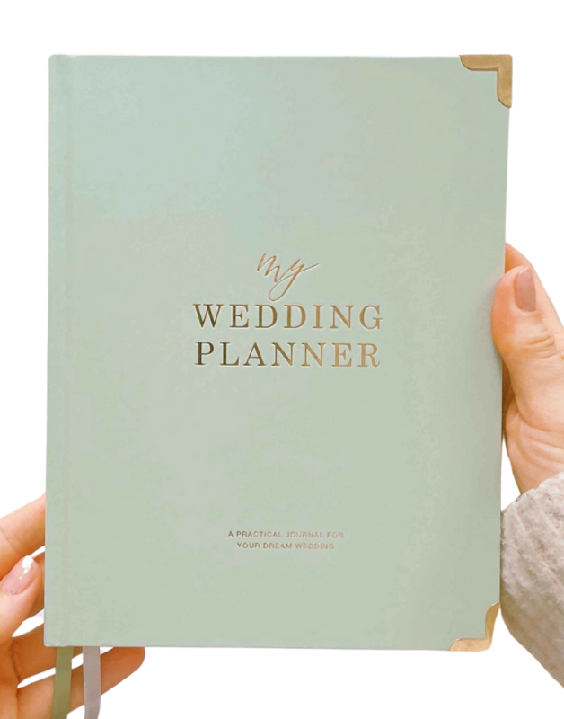 Elegant Sage & Gold Foil Wedding Planner for a Stress-Free Wedding Planning — 📅 📁 secret to staying productive