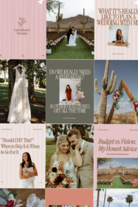 🕯️ 🤍 Elegant Wedding Feed Concepts for Planners & Photographers | dream life manifestation