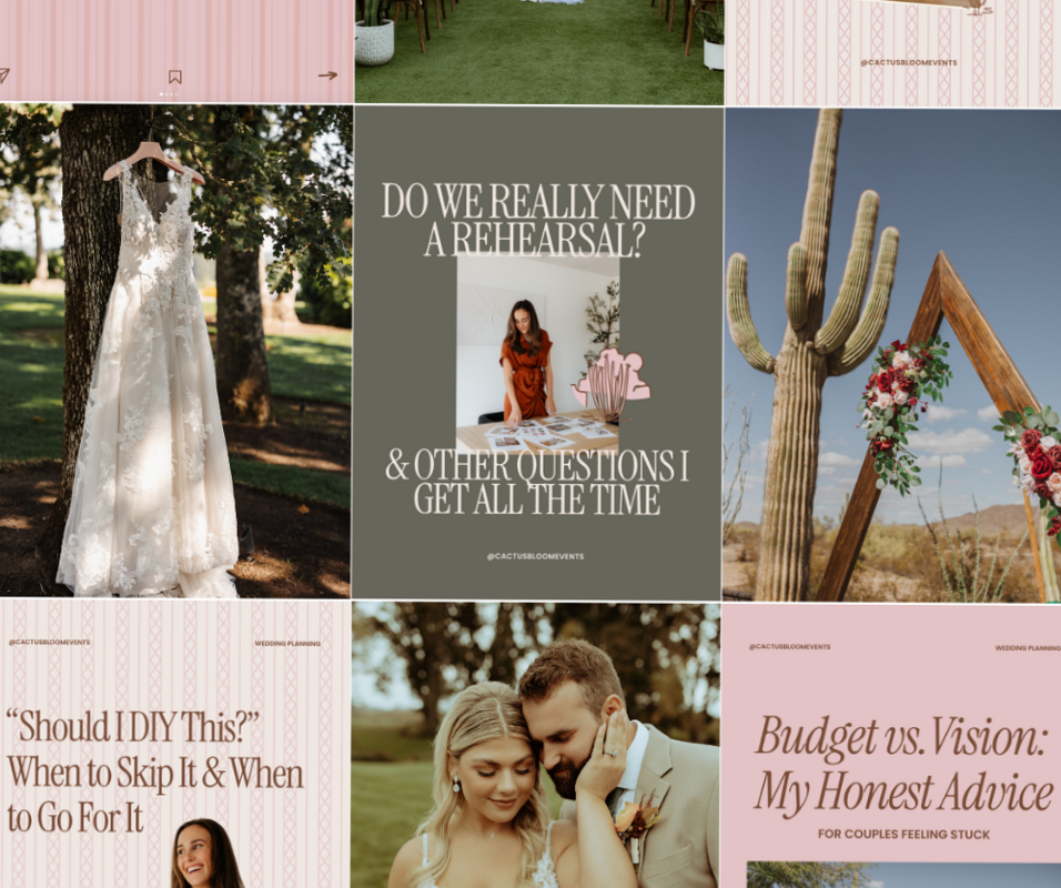 🕯️ 🤍 Elegant Wedding Feed Concepts for Planners & Photographers | dream life manifestation