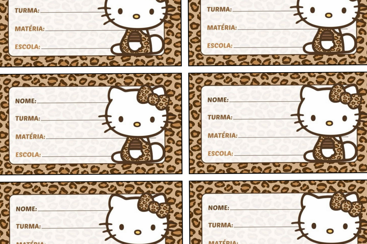 📍 🎨 Etiquetas Hello Kitty para cuadernos creativos | romanticize your routine