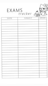 🖇️ 🖇️ Exam Tracker for Digital Planners & Creative Designers | no-stress tracker