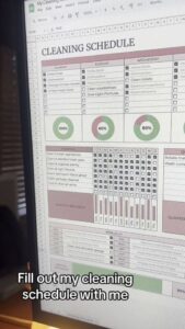 Excel Cleaning Schedule & Weekly Planning Organization Ideas — 📊 🖇️ secret to staying productive