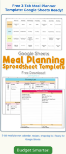📊 📌 Free 3-Tab Meal Planner Template for Google Sheets | dream life manifestation