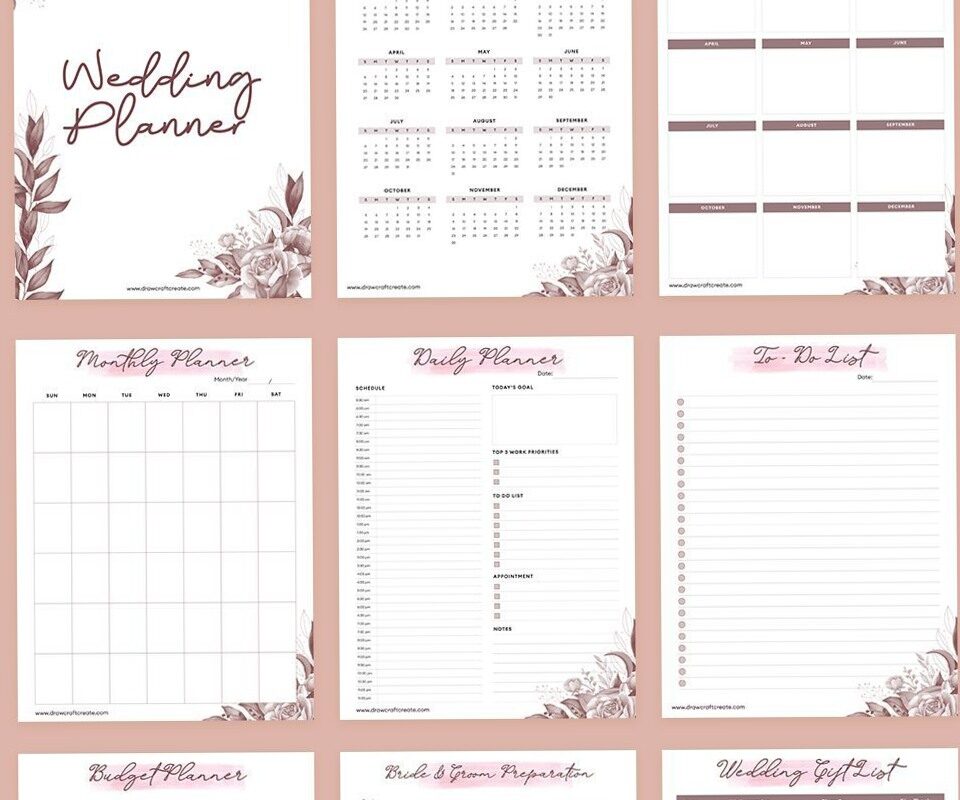 Free 33-Page Wedding Planner Printable for Seamless Planning — 🎨 🪄 secret to staying productive
