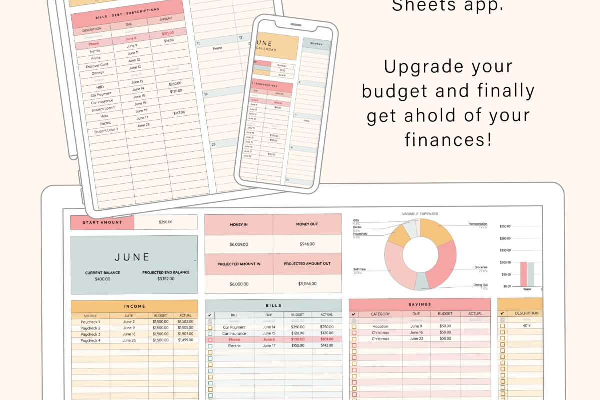 Free Aesthetic Budget Planner Template for Google Sheets — ✨ 🤍 only tool for life admin