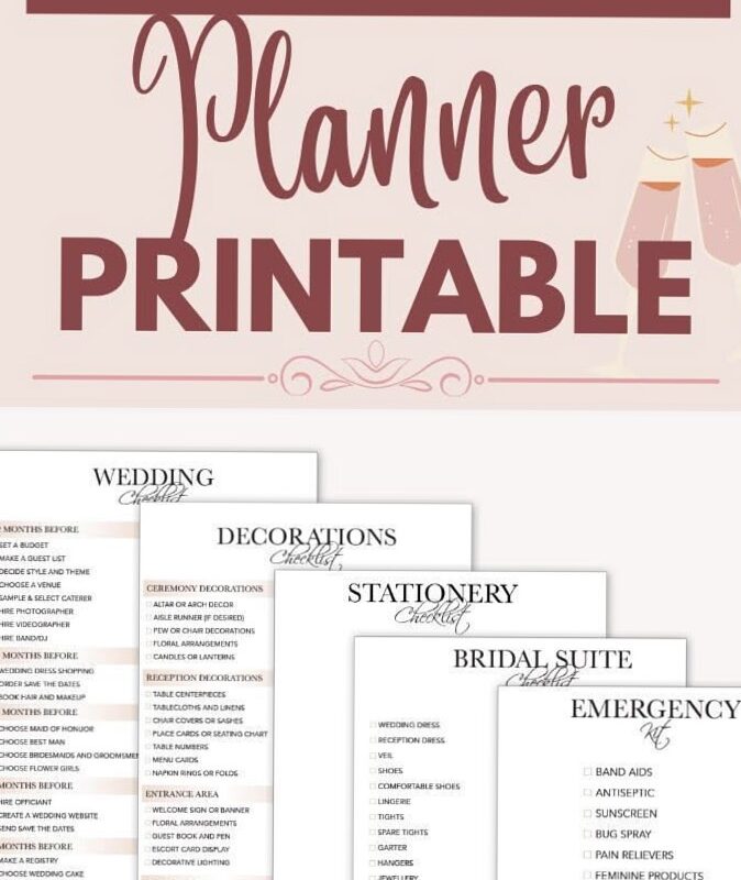 Free Digital Wedding Planner Printable — 📝 📝 romanticize your routine