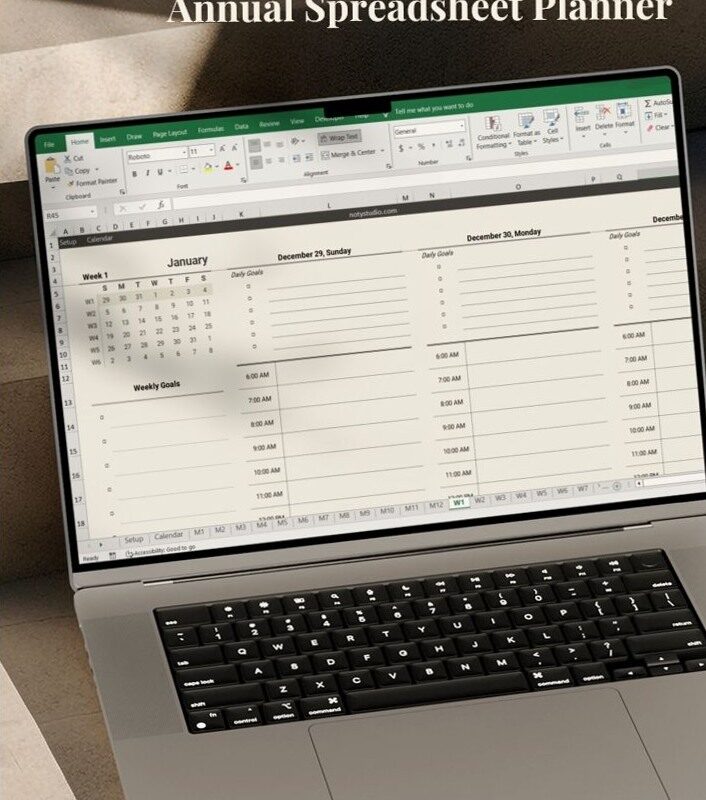 🖇️ 📅 Free Excel/Google Sheets Planner Template | only tool for life admin