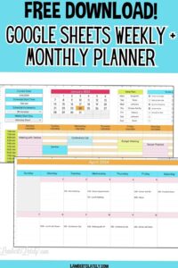 🌸 💌 Free Google Sheets Weekly Schedule & Calendars | LL Home | romanticize your routine