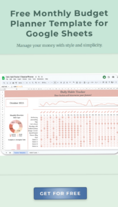 Free Monthly Budget Planner Template for Google Sheets — 📍 📍 romanticize your routine