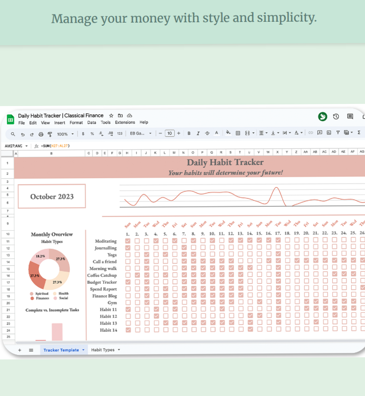 Free Monthly Budget Planner Template for Google Sheets — 📍 📍 romanticize your routine