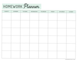 👰 👰 Free Printable Homework Planner Template | romanticize your routine