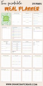🌸 👰 Free Printable Meal Planner (29 Pages) | Digital Design | romanticize your routine