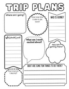 Free Printable Travel Journal for Kids — 🤍 🎀 secret to staying productive