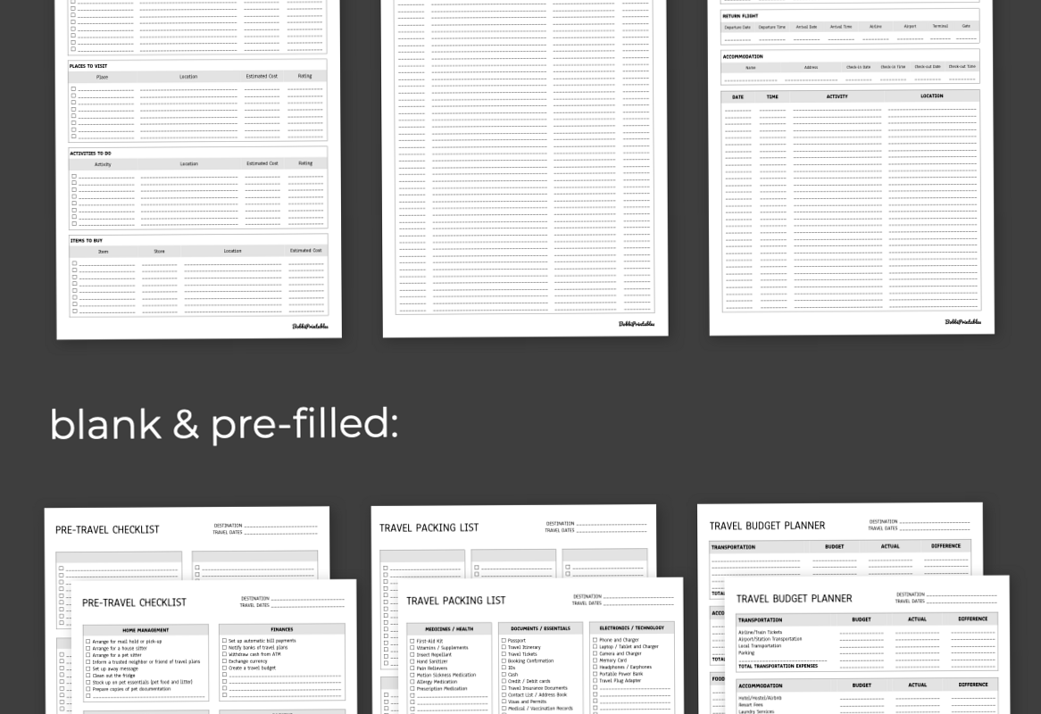 Free Printable Travel Planner Pages for Your Next Adventure — 🎀 🤍 stay inspired all year long