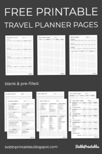 Free Printable Travel Planner Pages for Your Next Adventure — 🎀 🤍 stay inspired all year long