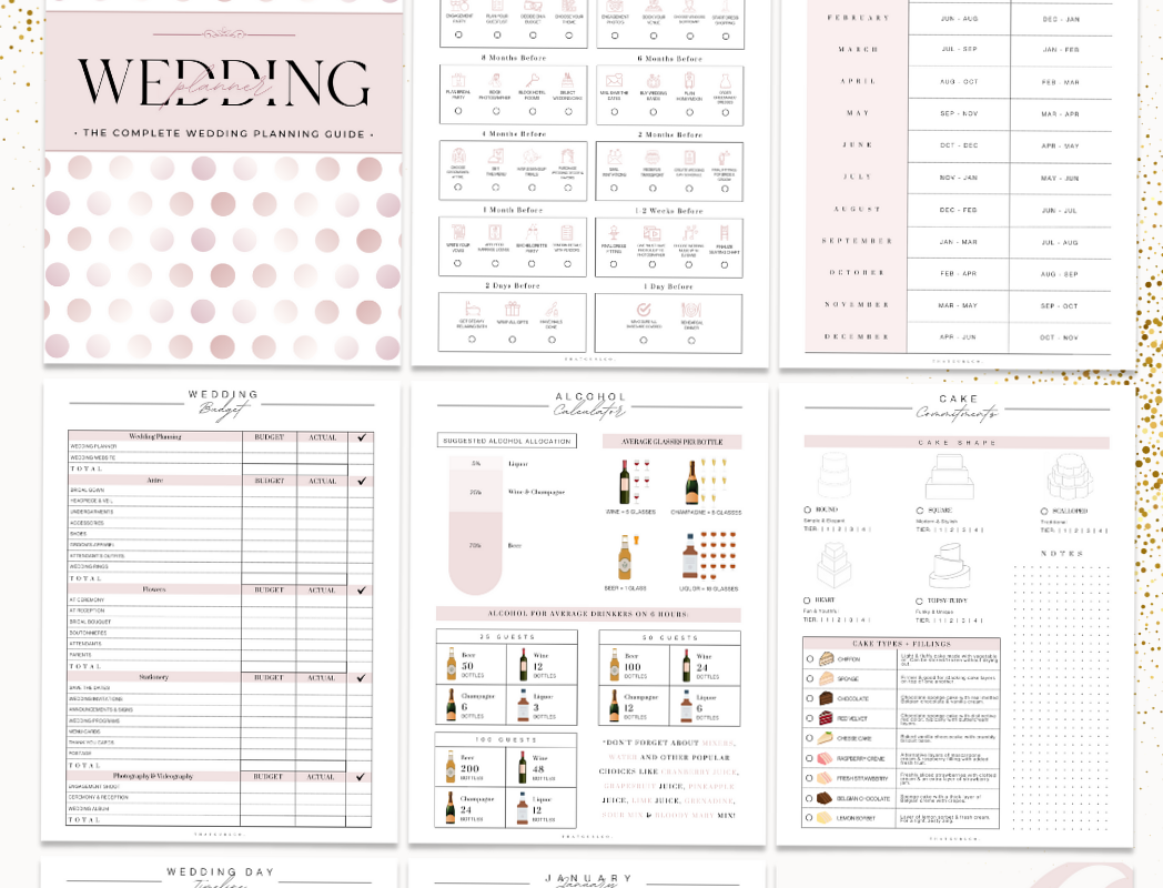 Free Printable Wedding Planner & Checklist for Stress-Free Prep — 🖌️ 📍 no-stress tracker