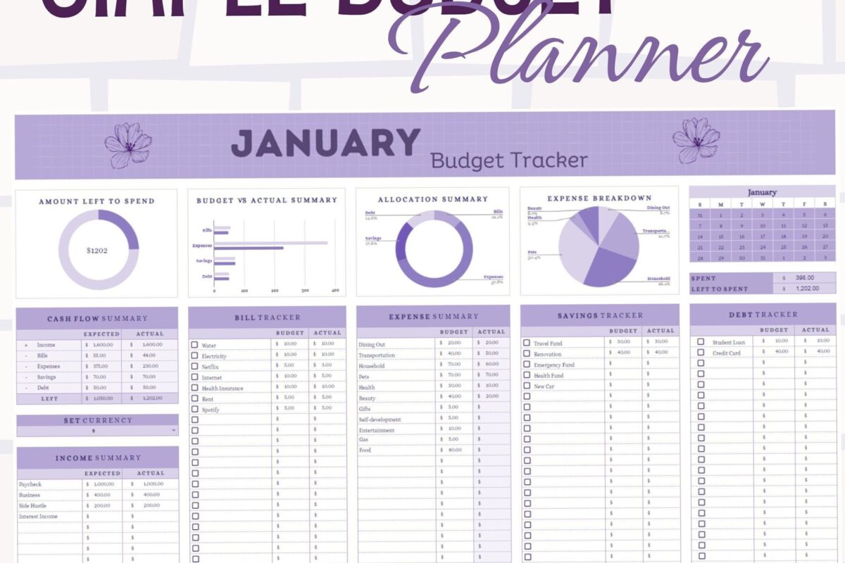 Free Simple Budget Templates for Google Sheets & Notion — 🖇️ 📊 only tool for life admin