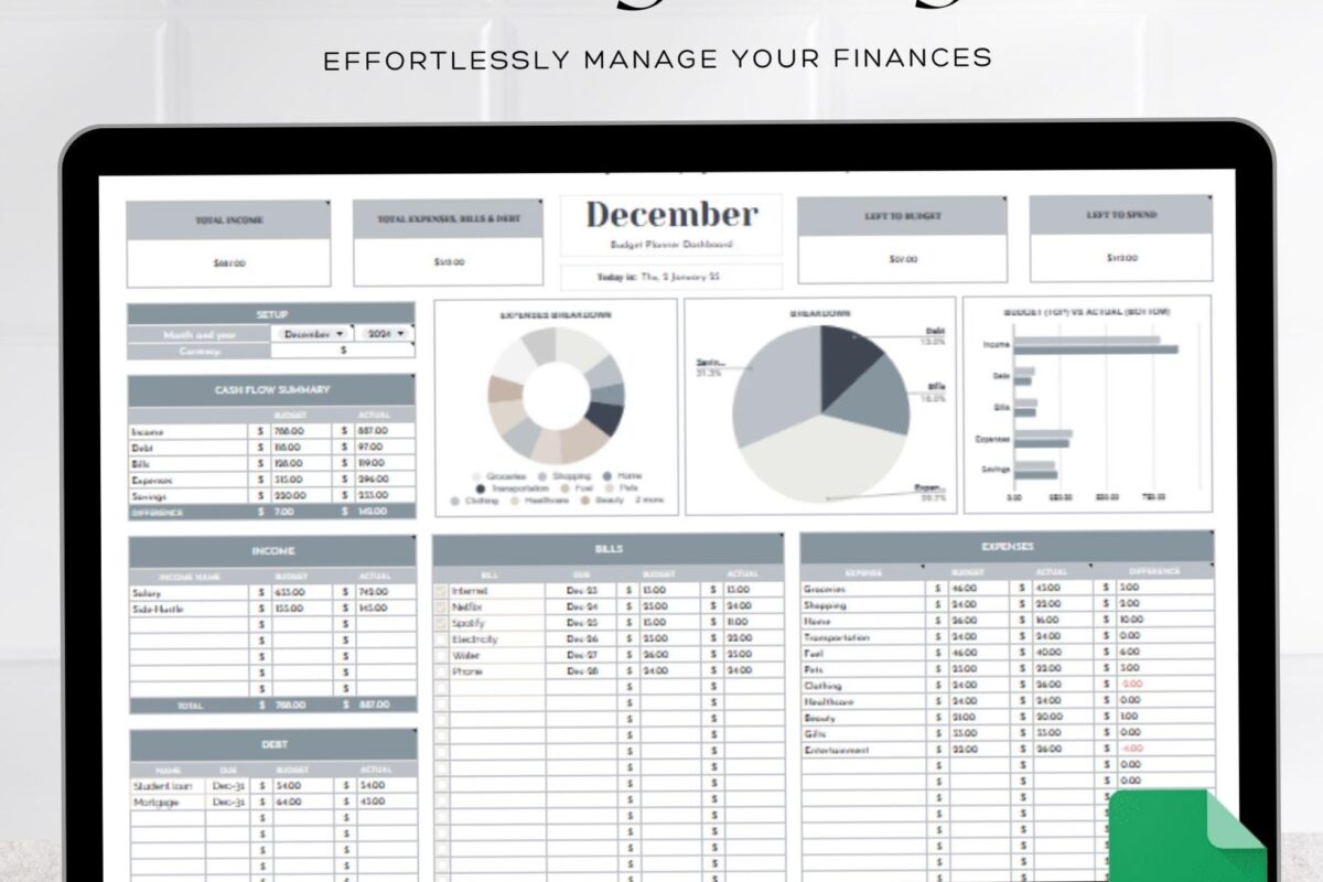 📌 📝 Free Simple Monthly Budget Template Google Sheets | romanticize your routine