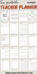 Free Teacher Planner Printable – 55 Page PDF — 📍 💎 secret to staying productive
