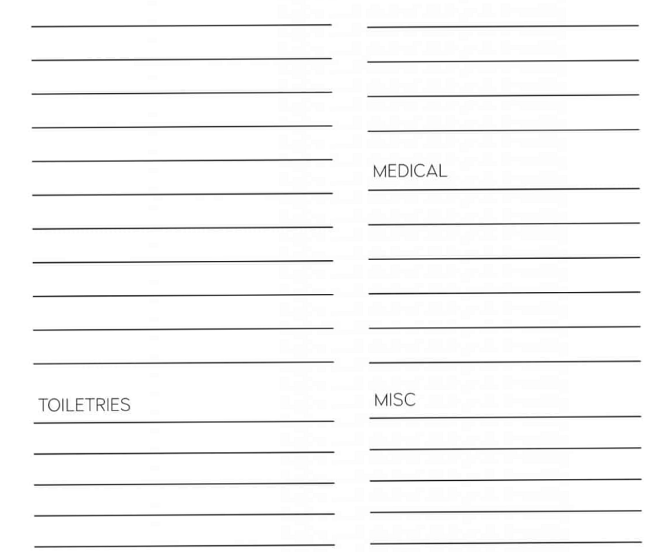 🍰 💍 Free Travel Planner Printable & Packing List Tracker Sheets | no-stress tracker