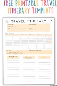 📌 📊 Free Vacation Itinerary Template – Plan Your Trip Like a Pro! | ultimate printable checklist