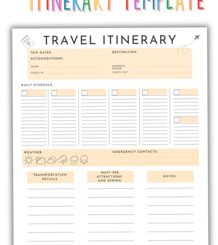 📌 📊 Free Vacation Itinerary Template – Plan Your Trip Like a Pro! | ultimate printable checklist