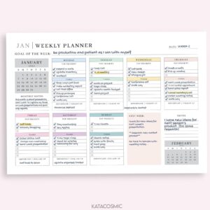 💌 🍰 Free Weekly Planner Printable for Efficient Scheduling | stay inspired all year long